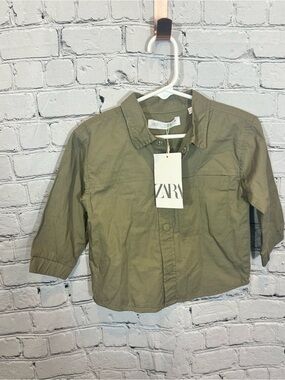 Zara Baby Boy True Explorer Lightweight Snap Shirt Jacket